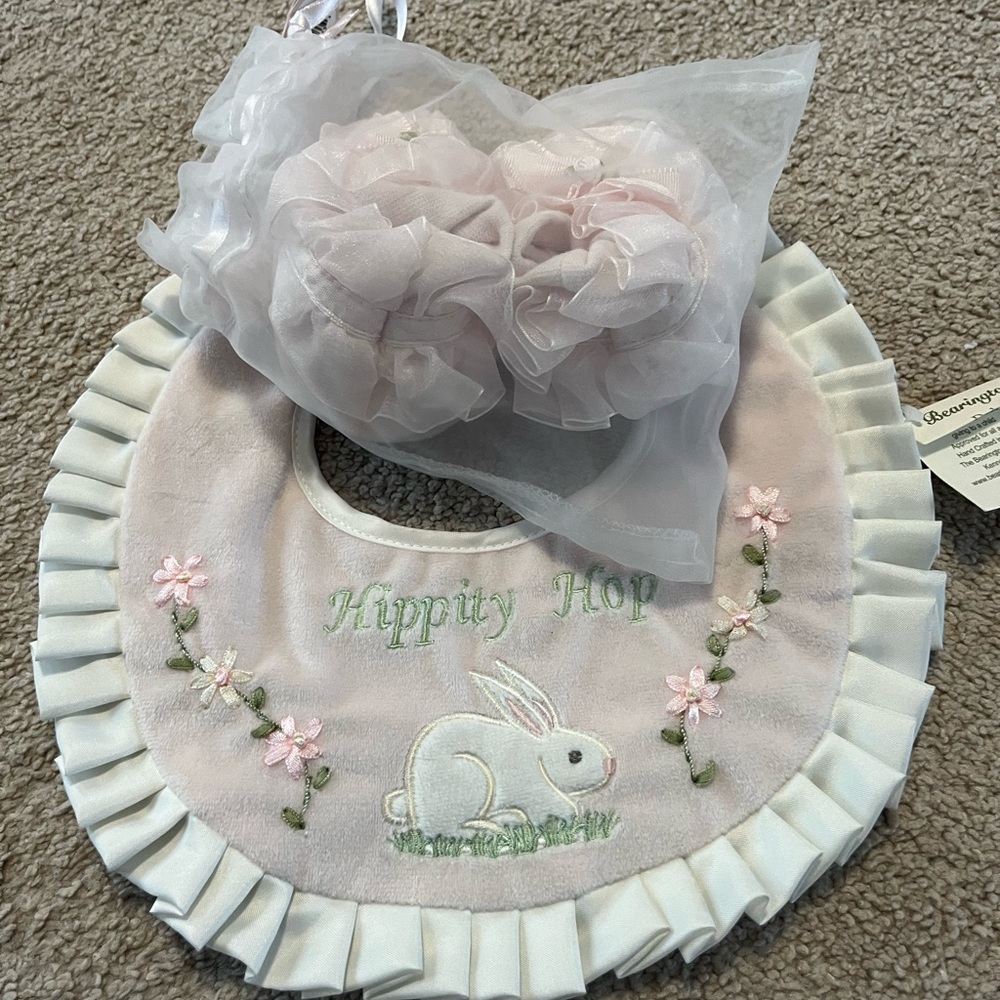Baby’s First Easter Bib and Booties